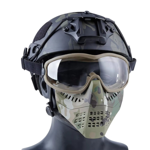 Tarnfarben-Nylon Doppelmodus Abnehmbare Leichtgewichtige Taktische Schutzmaske für Outdoor-Sportarten Hochdruck DO XI MA-106 - Product Image 1