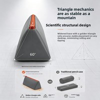 Organisateur de papeterie et de cosmétiques triangulaire multifonctionnel de très grande capacité, couleur personnalisée, logo, imperméable, résistant à la saleté