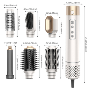 Nuevo Cepillo Secador de Pelo de Aire Caliente 3 en <span class=keywords><strong>1</strong></span> y 5 en <span class=keywords><strong>1</strong></span>, Secador de Pelo Eléctrico de un Solo Paso, Cepillo de Aire Caliente - Product Image 3