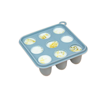 9 portions bébé fruits mangeoire sans BPA bébé nourriture légumes fruits purée <span class=keywords><strong>lait</strong></span> <span class=keywords><strong>maternel</strong></span> Silicone glaçon congélateur plateau avec couvercle - Product Image 4