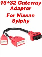 Adaptateur de passerelle pour Nissan 16 + 32 Sylphy 16 broches Câble d'ajout de clé Pas besoin de mot de passe Fonctionne avec Autel IM508 IM608 Lonsdor K518SE