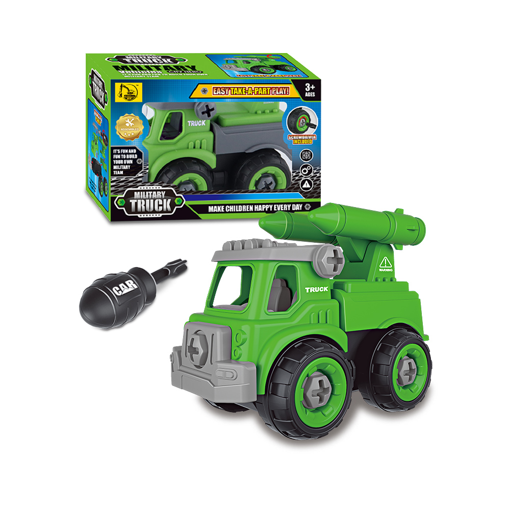 Friction Toy Vehicle Four Mixed Military Vehicles High Playability Transport Cars