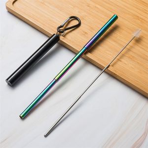 Food Grade Portable Telescopic <b>Drinking</b> Metal <b>Straw</b> Gradient Stainless Steel <b>Straws</b> - Product Image 2