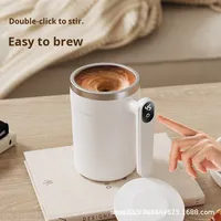 Tasse à agitation électrique magnétique portable entièrement automatique avec mesure intelligente de la température et préservation de la chaleur par isolation
