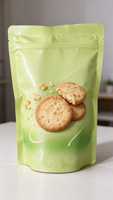 Sachets personnalisés refermables pour biscuits croustillants riches en protéines, idéaux pour les pauses quotidiennes et au bureau