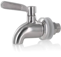 Robinet distributeur de boissons en verre, robinet de rechange en acier inoxydable 304 pour jus, eau et vin, pour la maison