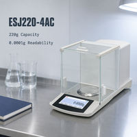 Balance de laboratoire analytique ESJ220-4AC, balance numérique, 220g, 0,0001g, écran tactile, balance de précision