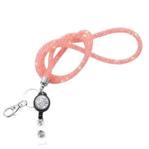 Nouveau cordon de cou transfrontalier en strass, rétractable, avec boucle à tirage facile, pour téléphone portable (type filet de pêche), pour employés d'exposition - Product Image 5