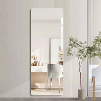 Grand miroir d'habillage moderne arqué à cadre métallique complet Vente à chaud de meubles de ménage debout au sol pour la vie décorative