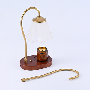 Lámpara de Mesa Moderna Ecológica de Madera con Pantalla Cónica de Cristal Blanco, LED E26, Cuello Flexible, CA 110V, para Decoración de Dormitorio - Product Image 4