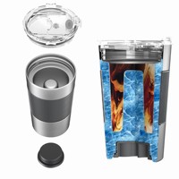 Gobelet refroidisseur instantané rapide de 12,5 oz, pour café glacé et vin, avec couvercle anti-fuite, idéal pour les boissons glacées et les smoothies