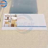 Maison conteneur modulaire préfabriquée à deux étages WinFair, détachable, pour plage, bureau, duplex avec toilettes au Mozambique