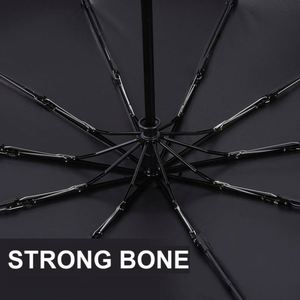 Parapluie pliant automatique personnalisé avec logo promotionnel pour cadeaux d'affaires, avec lampe de poche - Product Image 2