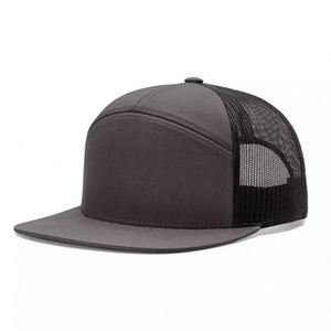 Casquette Trucker Snapback Richardson 168 personnalisée à 7 panneaux, visière plate unie, avec logo en maille - Product Image 6