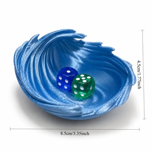 Vassoio per Dadi Mahjong a Forma di Onda Oceanica Stampato in 3D, Ciotola Porta Dadi Curva a Forma di Onda, Porta Dadi Multiuso per Giochi da Tavolo - Product Image 5