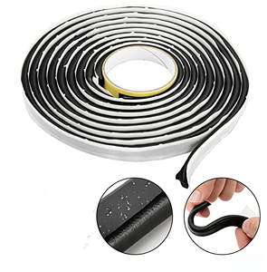 Colle butyle non-durcissante Rynoguard, noire/grise, en caoutchouc, étanche, hermétique, -40°C~120°C, réutilisable pour phares, toits de camping-cars et fenêtres - Product Image 1