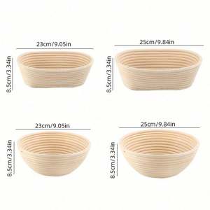 Cesta de Fermentación de Pan Personalizada, Set de Masa para Hornear OEM ODM, Cesta de Fermentación de Pan Europeo DIY, Herramientas Redondas para Hornear en Casa - Product Image 4