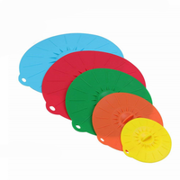 Lot de 5 couvercles en silicone réutilisables, résistants à la chaleur, sans BPA, pour bols et casseroles