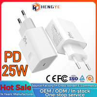 Adaptateur secteur Usb-c 25 w Bloc Usb Chargeur mignon Chargement rapide Bloc chargeur mural 25 Pd Chargeur 25 Watt Type c pour Usa
