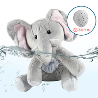 Vente en gros Couette de couchage douce personnalisée pour bébé Jouet éléphant Animal en peluche plastique Projection apaisante Jouets de confort pour bébé