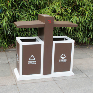 Contenedor de Basura Rectangular de Acero Inoxidable para Exteriores, 12L, para Clasificación de Residuos, para Parques y Carreteras - Product Image 2