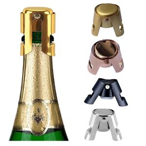 Custom Logo Stainless Steel <b>Bottle</b> <b>Stopper</b> Sparkling Wine Preservation Silicone Seal Chic for Champagne Touch Metal - Product Image 4