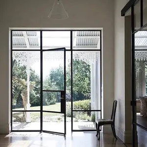 Heißscharniertüren Tür aus Doppelverglasung Glas Front Wohn-Französische Schwingtüren
