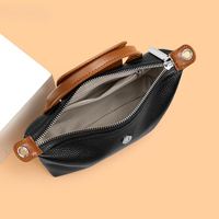 Sac à bandoulière en cuir véritable grain litchi rétro minimaliste pour femme, idéal pour les trajets quotidiens et les voyages en extérieur
