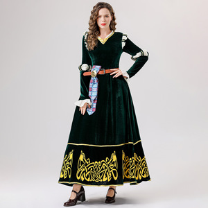 Alta calidad Brave Princess Merida disfraces de Halloween para adultos mujeres película Cosplay princesa vestido - Product Image 6