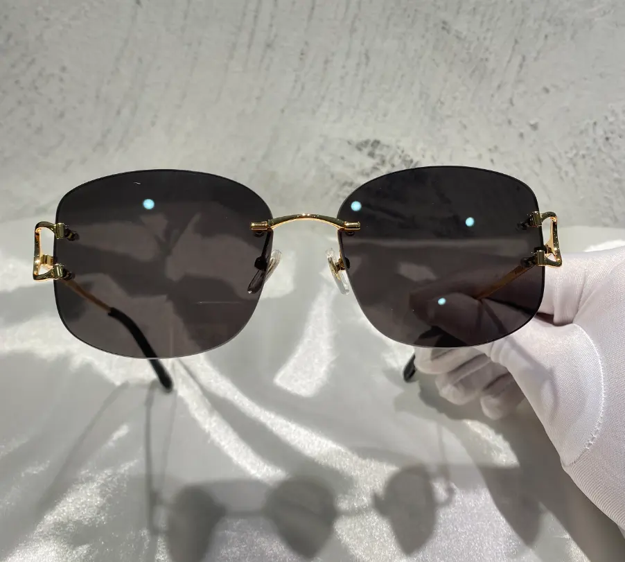 2023 fashion 18K gold plated sunglasses Rimless sunglasses high quality glasses