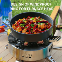 Réchaud au gaz propane haute puissance portable pliable en acier inoxydable pour le camping