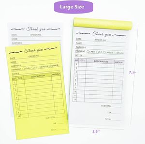 Carnet de reçus personnalisé à motifs floraux avec feuilles autocopiantes pour les commerces de détail et les boutiques – Vente en gros B2B - Product Image 4
