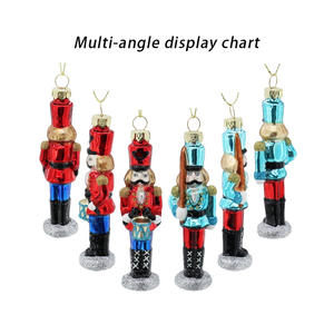 Handgemachte Vintage Glas Soldat Anhänger elegante Weihnachts baum Ornamente für Urlaub Weihnachten Home Decoration - Product Image 5