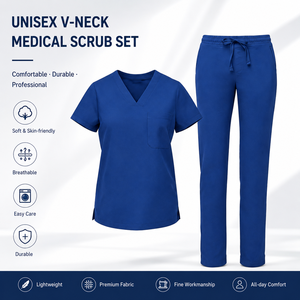 Set di Uniformi Ospedaliere per Medici e Dentisti - Unisex in Tessuto Lavorato a Maglia Spandex/Poliestere Senza Cuciture XL - Product Image 1