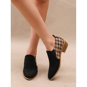 Nouvelles Chaussures Décontractées Vintage 2026 à Talon Compensé Carré, Style Français, en Cuir Véritable Résistant, Idéales pour l'Été et l'Automne - Product Image 5