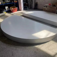 Plateforme de Scène Modulaire en PVC Blanc Haute Résistance, Hauteurs Personnalisables, Formes Rondes/Rectangulaires pour Décoration de Mariage (Vente en Gros)