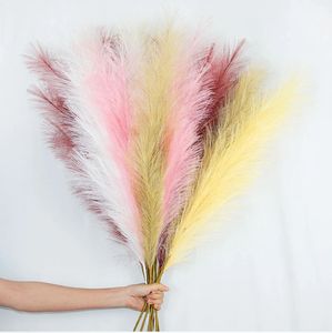 Nouveau Bouquet <span class=keywords><strong>de</strong></span> décoration multicolore <span class=keywords><strong>de</strong></span> 43 pouces 110cm emballé grand moelleux <span class=keywords><strong>fausse</strong></span> <span class=keywords><strong>herbe</strong></span> <span class=keywords><strong>de</strong></span> <span class=keywords><strong>pampa</strong></span> artificielle pour l'obtention du diplôme et Pâques - Product Image 1