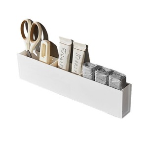 Wholesale Wall-mounted <b>Plastic</b> Grid Storage <b>Box</b> Desktop Stationery Office Organizer Bathroom Punch-free Makeup Brush Rack - Product Image 1