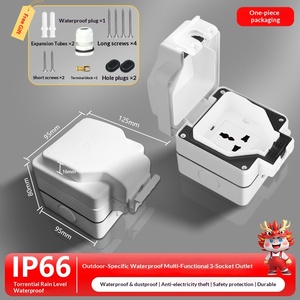 Boîtes de protection pour interrupteurs et prises électriques étanches à l'eau de qualité IP66 pour l'extérieur, boîte de charge extérieure étanche - Product Image 1