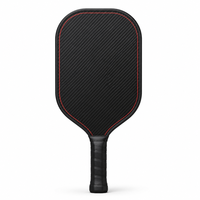 Raket Pickleball Serat Karbon T700 Custom MOQ Rendah, Inti Sarang Lebah PP 13mm, Matte atau Glossy