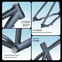 Cadre de vélo de montagne tout-terrain en aluminium léger de 26 pouces, très populaire, de haute qualité, pour le XC