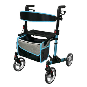 Walking Aid For <b>Elderly</b> With Seat And Bag Height Adjustable Disc Brake Rollator <b>Walker</b> - Product Image 3