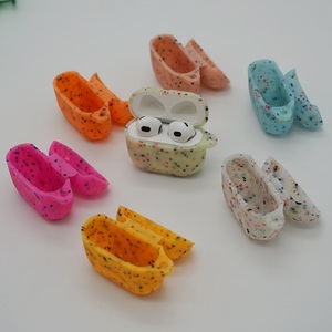 Estuche de Silicona Fluorescente Luminoso para Auriculares <span class=keywords><strong>Apple</strong></span> <span class=keywords><strong>Airpods</strong></span> 1/2 Pro 2 3 4, Estuche con Patrón de Flores que Brilla en la Oscuridad con Llavero - Product Image 2