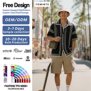 All'ingrosso Design personalizzato logo Oem & Odm moda manica corta Polo <span class=keywords><strong>bianco</strong></span> <span class=keywords><strong>nero</strong></span> uomo uncinetto <span class=keywords><strong>Cardigan</strong></span> uomo - Product Image 1