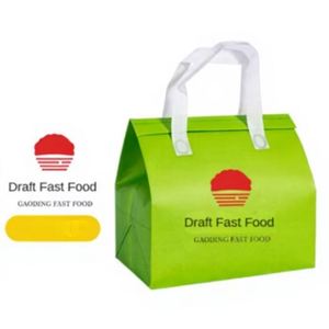 Disposable Insulated Non-woven Food Cake Cooler Bag Foldable Portable Takeout Bag with Zipper Closure - Product Image 1