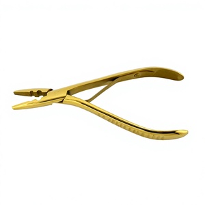Pince à sertir professionnelle pour extensions capillaires, 7 pouces, courbée, 2 trous, pour micro-perles, en acier inoxydable, pour salon de coiffure - Product Image 2