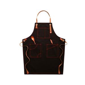 Custom Color and Logo Breathable Leather Working Gardening <b>Apron</b> Waterproof <b>Denim</b>-Durable Hairdresser-Salon <b>Aprons</b> With-Straps - Product Image 1