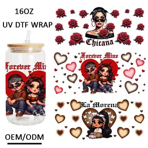 Üretici en büyük fiyat özel hazır gemi uv dtf kupası wrap transferler su geçirmez ambalaj filmi uv dtf sticker wrap için fincan