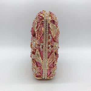 Bolso de Mano de Lujo con Cristales de Estrás, Bolso de Noche con Flores para Novia en Bodas - Product Image 4