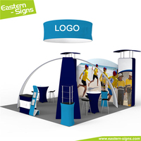 Stand d'exposition modulaire en aluminium 20ftX20ft, personnalisable, montage facile, graphismes entièrement personnalisés pour salons professionnels